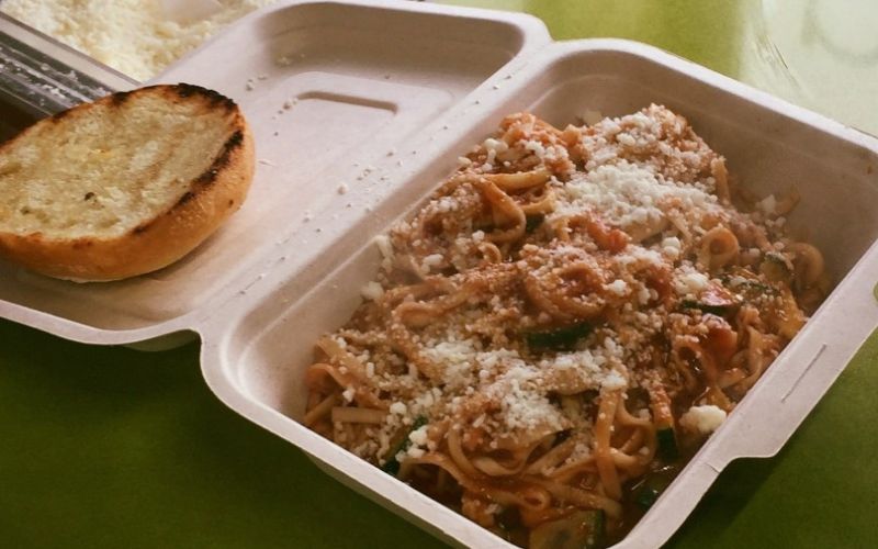 pasta while pumpkin carving