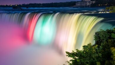 New year celebration at Niagara Falls Canada