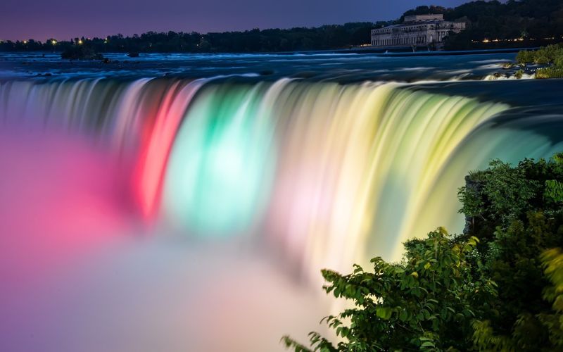 New year celebration at Niagara Falls Canada